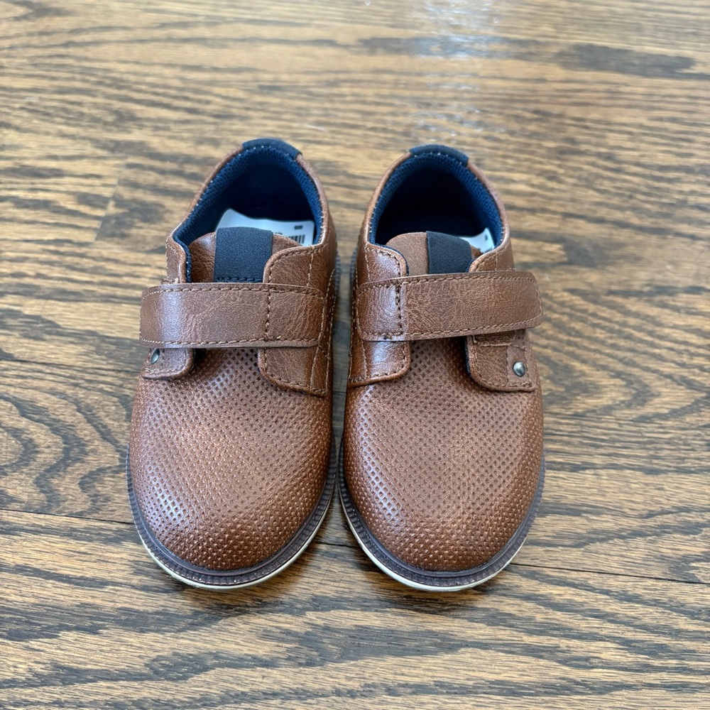 Toddler Brown Leather Dress Shoes (5)
